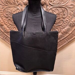 Hammitt Classic Black Tote Purse Shoulder Bag Leather Excellent